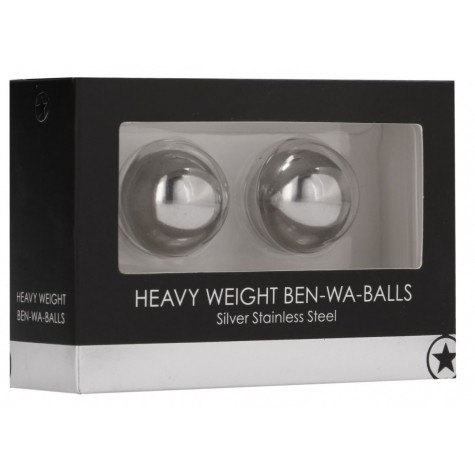 Серебристые металлические вагинальные шарики Heavy Weight Ben-Wa-Balls